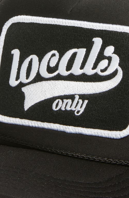 Friday Feelin ' Locals Only Patch Trucker Hat In Black