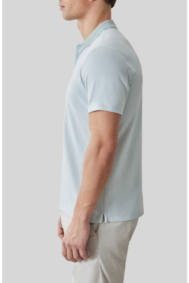 Rib Collar Polo, Alternate, color, AQUA HAZE