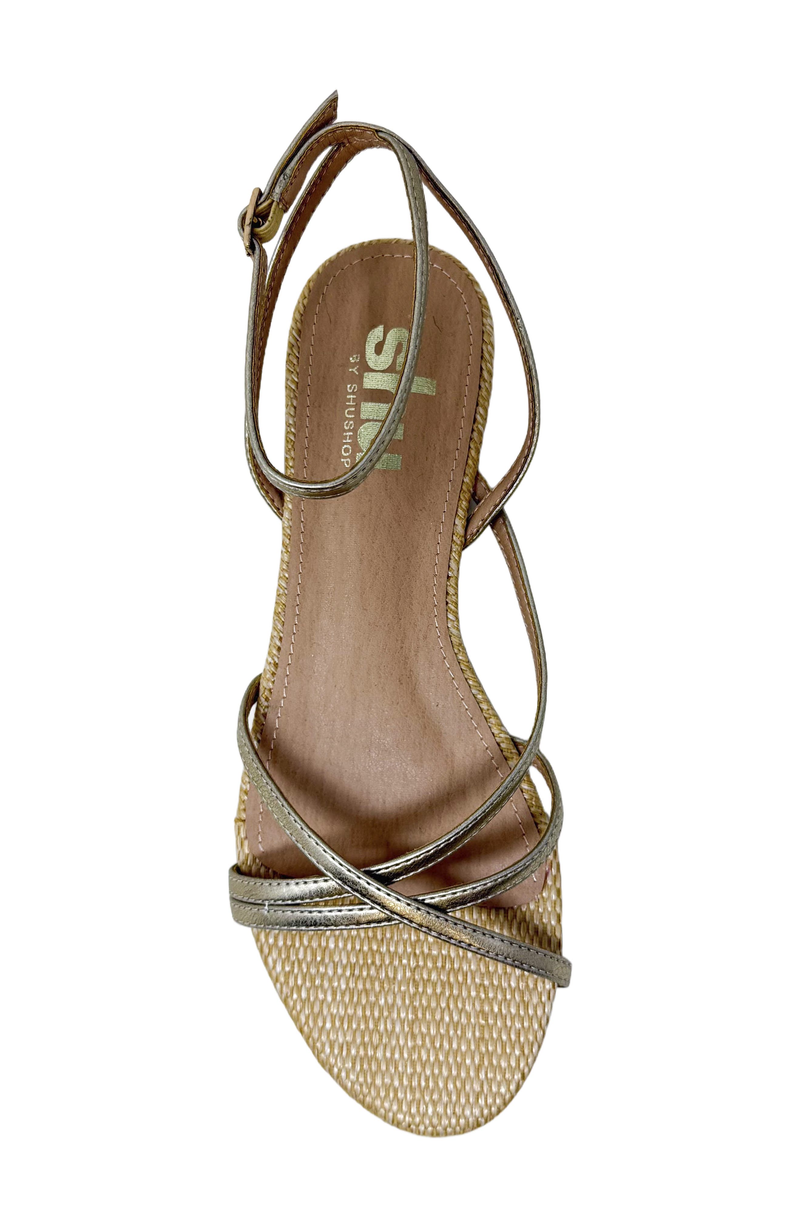 Betty Ankle Strap Sandal, Alternate, color, GOLD