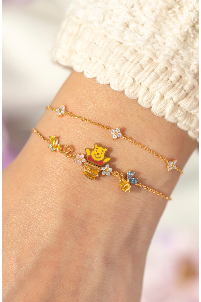 Winnie the Pooh Bracelet, Alternate, color, GOLD