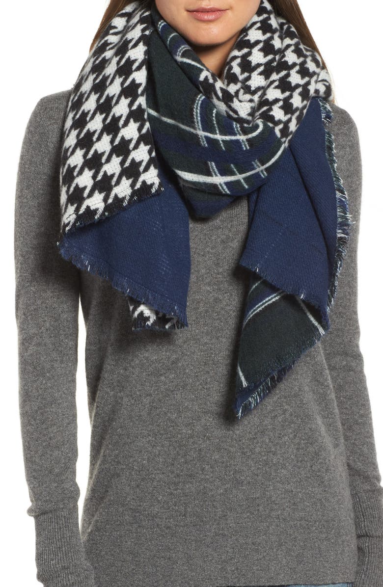 Treasure & Bond Remix Brushed Plaid Wrap, Alternate, color, 