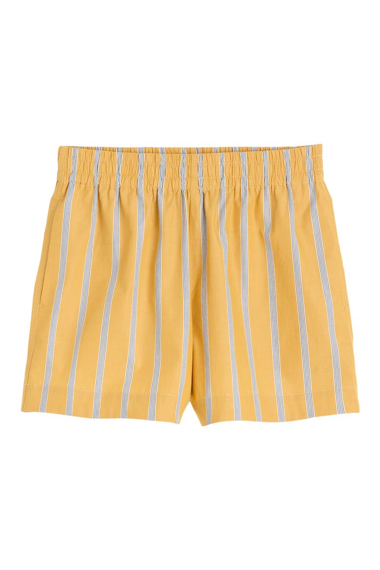 Pull-On Shorts in Washed Cotton Poplin, Alternate, color, CHANTRELLE