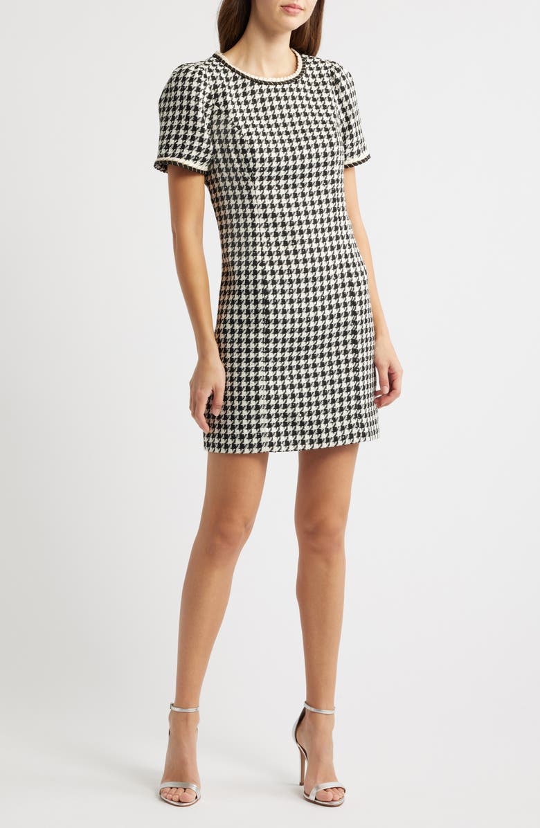 Lilly Pulitzer<sup>®</sup> Doriane Houndstooth Bouclé Shift Dress, Main, color, 