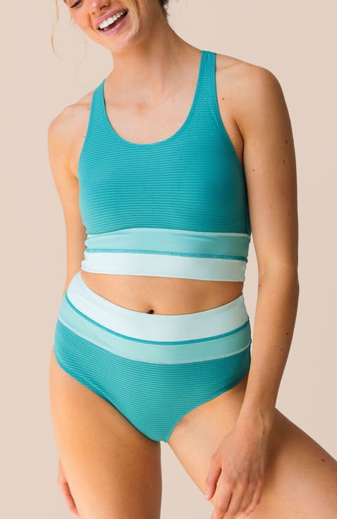 Cut Back Crop Swim Top