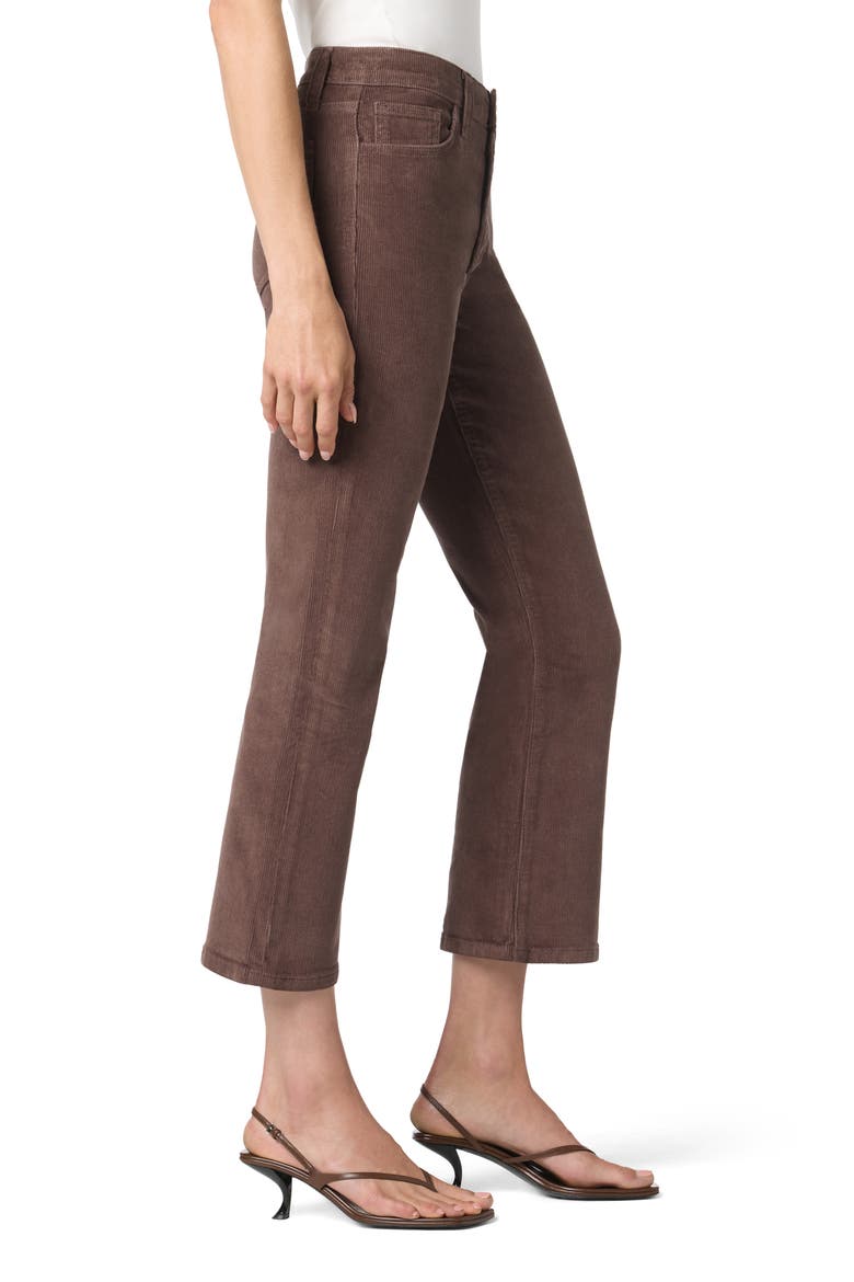 High Waist Crop Bootcut Corduroy Pants, Alternate, color, ESPRESSO