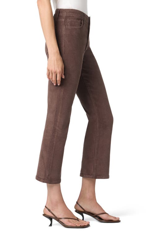 Joe's High Waist Crop Bootcut Corduroy Pants In Brown