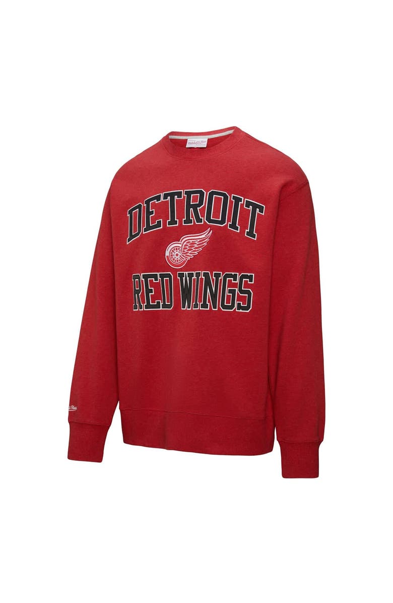 Mitchell & Ness Men's Mitchell & Ness Red Detroit Red Wings Playoff Win Fleece Pullover Sweatshirt, Alternate, color, Red