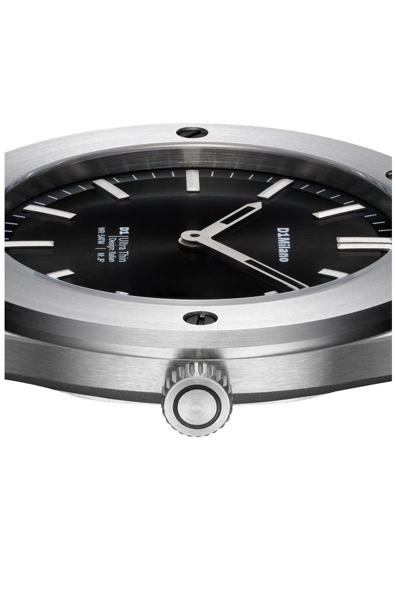 Obsidian Sealed Ultra Thin Bracelet Watch, 39mm, Alternate, color, BLACK