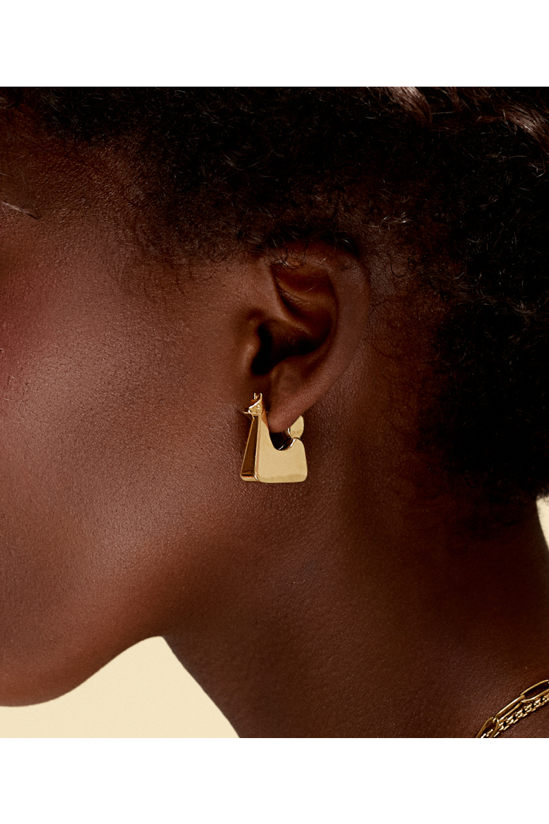 Llama Earrings, Alternate, color, Gold