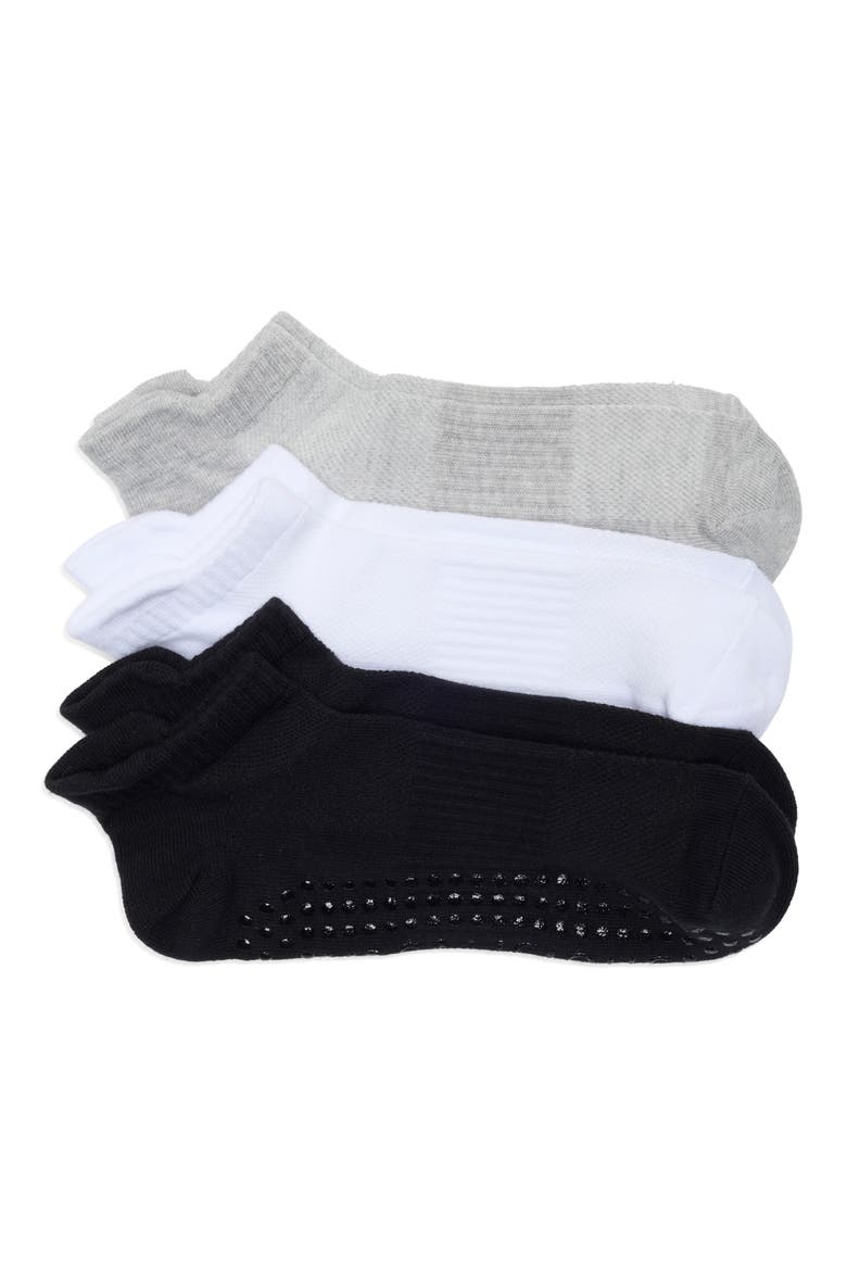 3-Pack Pilates Socks, Main, color, MONOCHROME MULTI