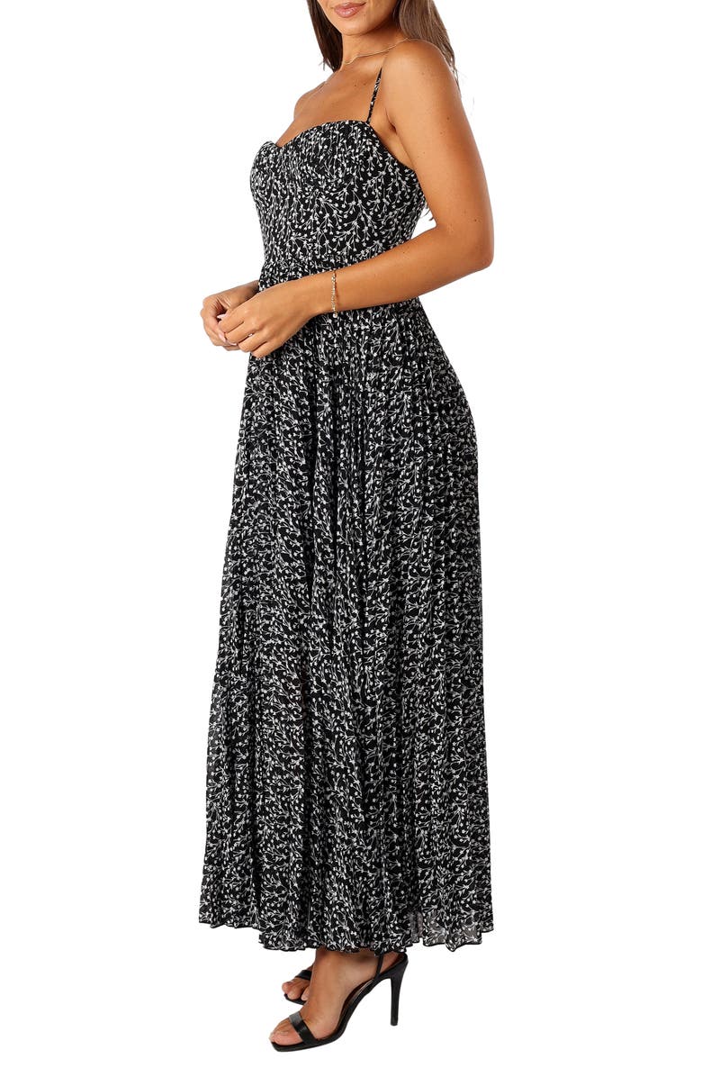 Petal & Pup Achanti Floral Print A-Line Dress, Alternate, color, Black Floral