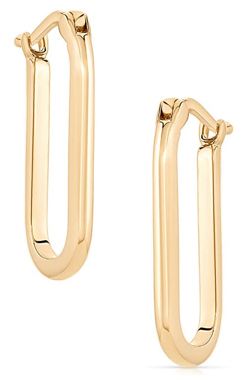 Thatch Nadine Elongated Hoop Earrings In 14k Gold Plated