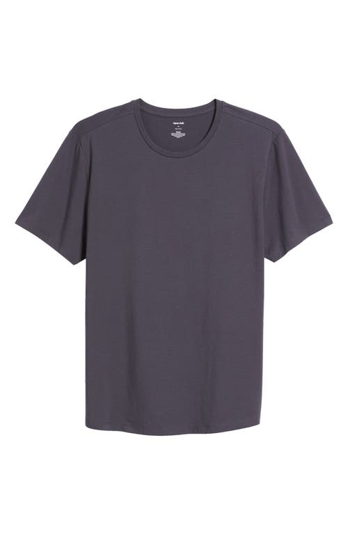 Open Edit Crewneck Stretch Cotton T-shirt In Blue