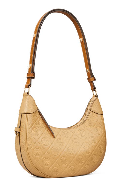Tory Burch T-monogram Embossed Crescent Shoulder Bag