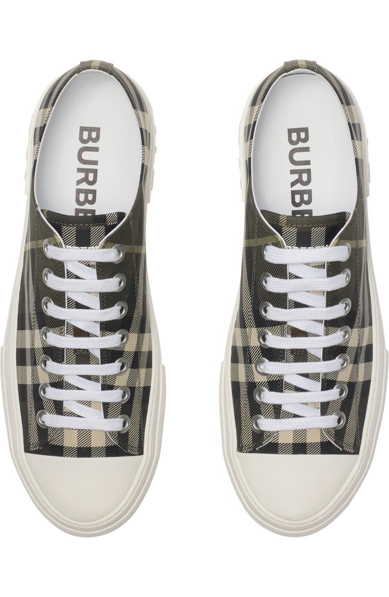 Burberry Check Nylon Blend Sneakers, Alternate, color, Thicket Brown