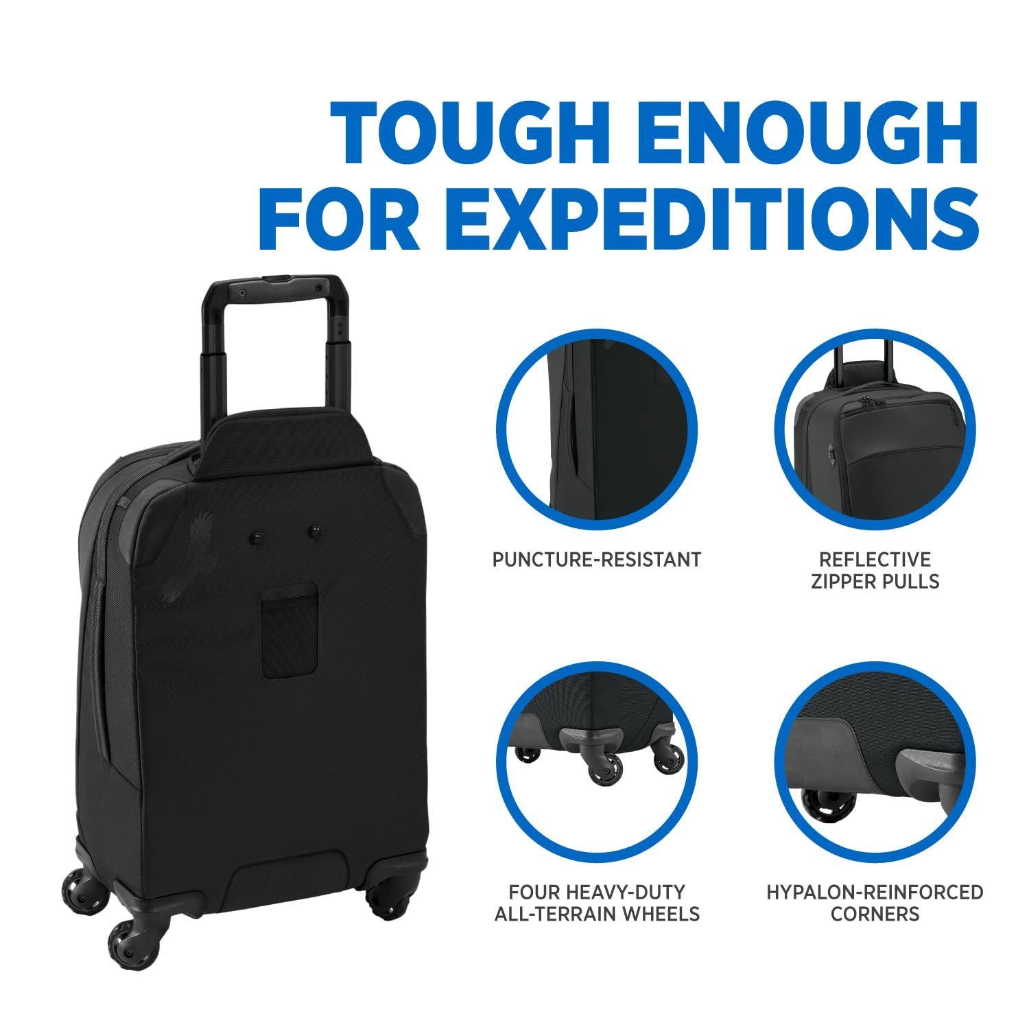 EAGLE CREEK Tarmac XE 4 Wheeled Carry On Luggage, Alternate, color, Black