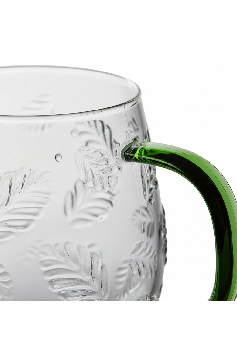 tag Botanical Glass Mug Green Glass Everyday, Alternate, color, Green