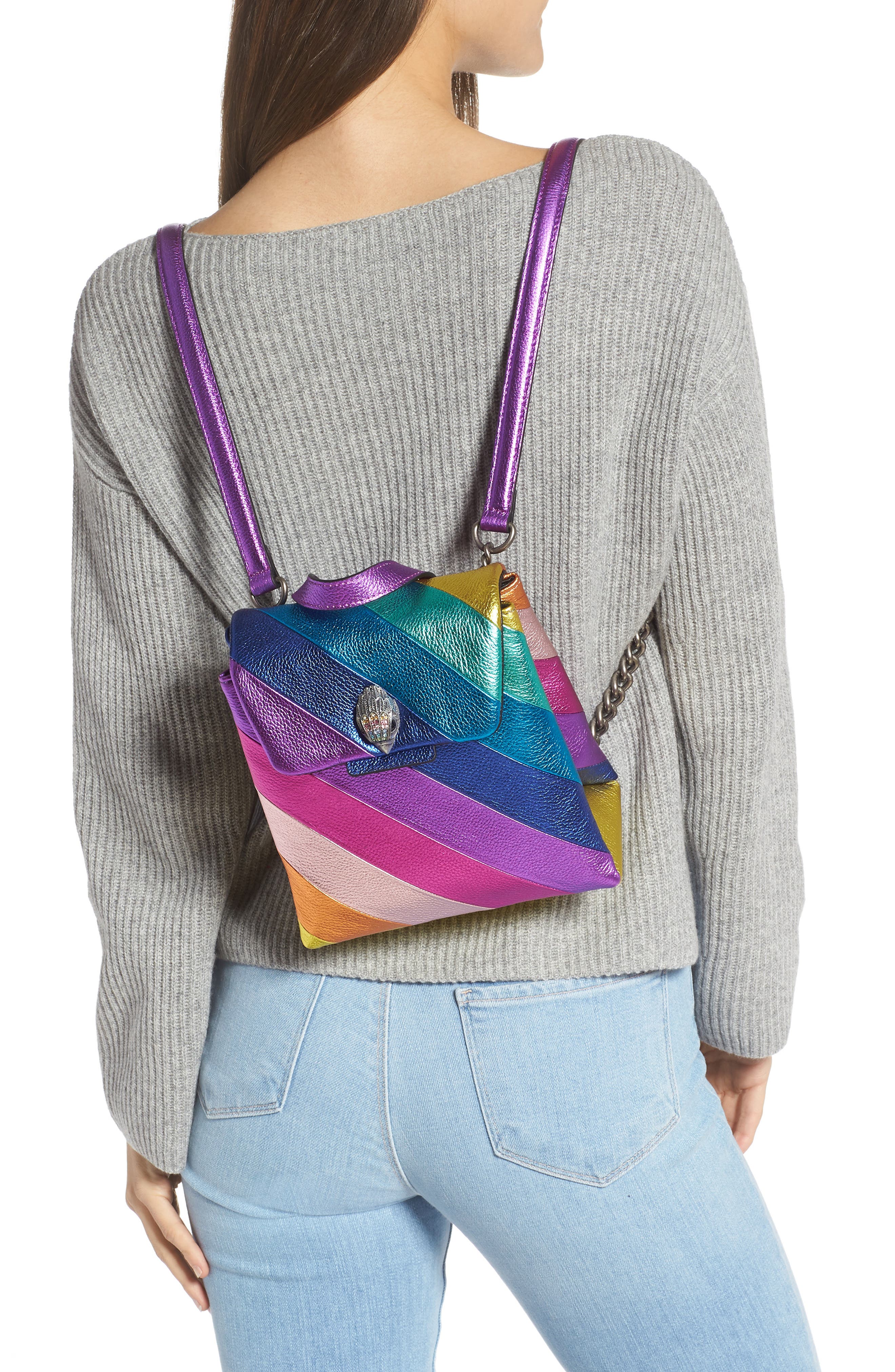 Kurt Geiger London Small Kensington Leather Backpack, Alternate, color, 