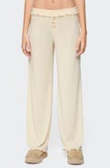 EDIKTED Posy Ruffle Pointelle Pants