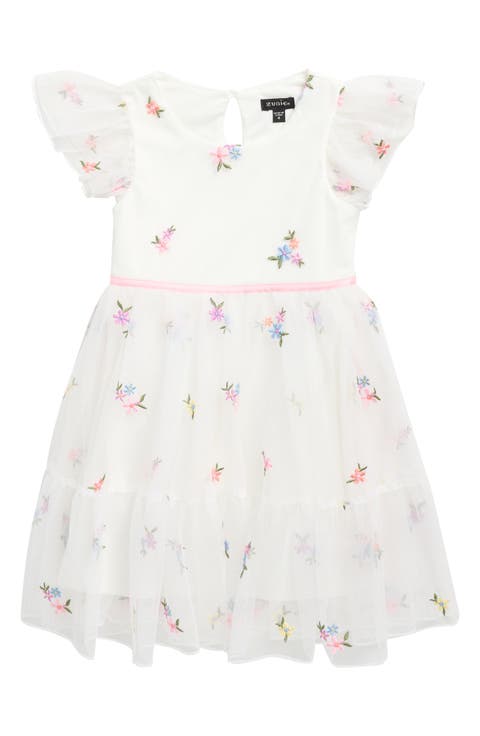 Kids' Embroidered Mesh Party Dress (Toddler, Little Kid & Big Kid)