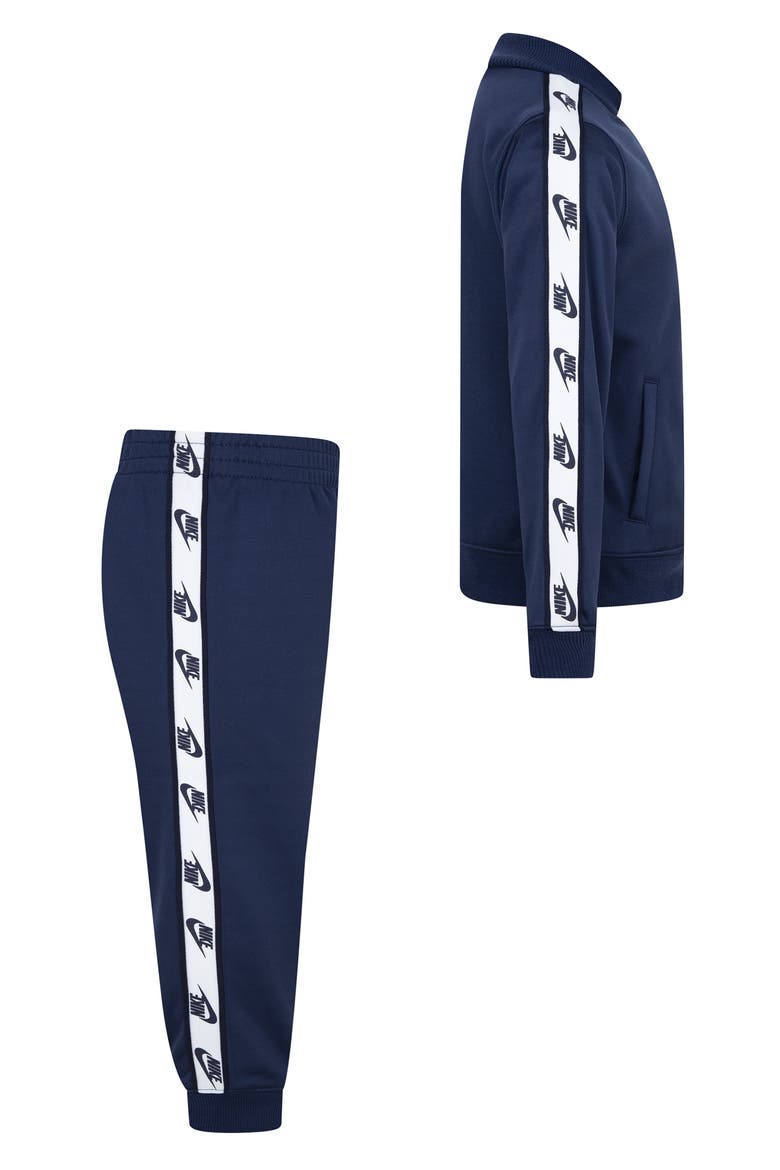 Kids' Logo Tape Track Jacket & Joggers Set, Alternate, color, MIDNIGHT NAVY