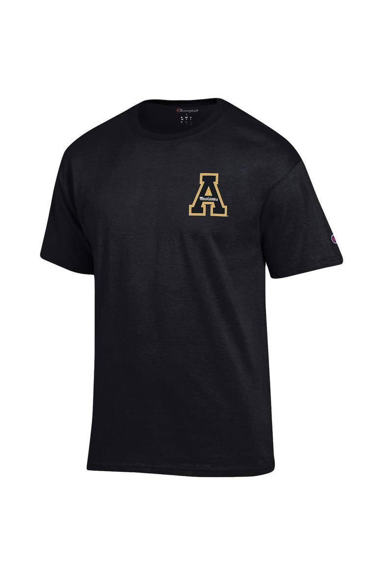 Men's Champion Black Appalachian State Mountaineers Stack 2-Hit T-Shirt, Alternate, color, Black
