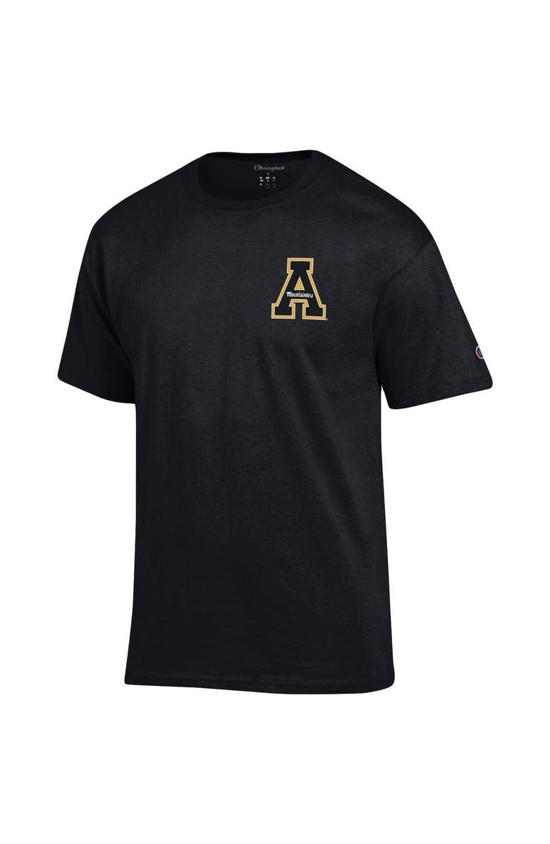 Champion Men's Champion Black Appalachian State Mountaineers Stack 2-Hit T-Shirt, Alternate, color,