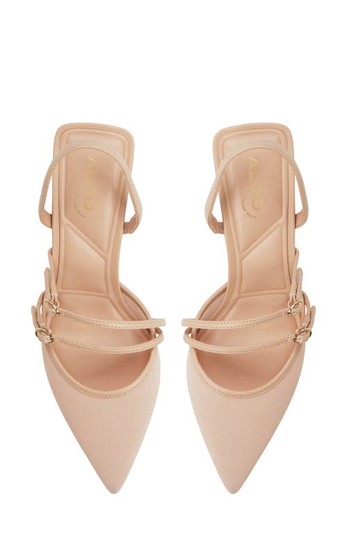 Shop Aldo Renesme Pointed Toe Slingback Pump In Beige