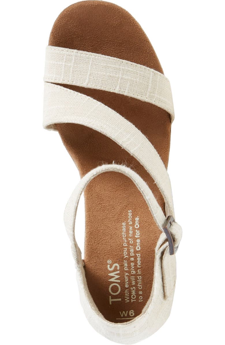 TOMS 'Clarissa' Wedge Sandal, Alternate, color,