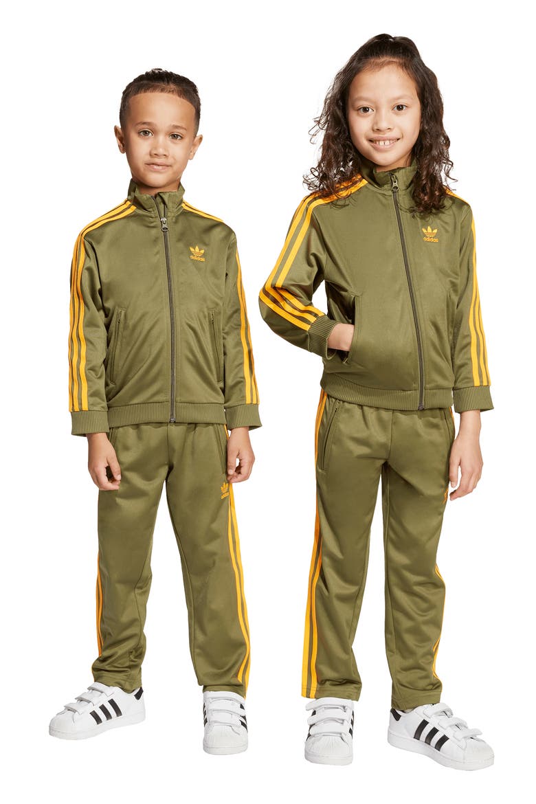 Kids' Firebird Recycled Polyester Track Jacket & Pants Set, Alternate, color, FOCUS OLIVE