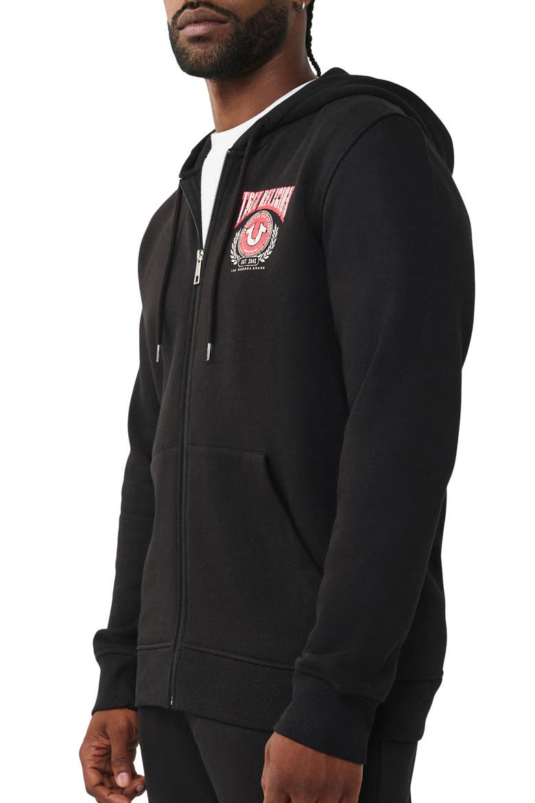 Zip Hoodie, Alternate, color, JET BLACK