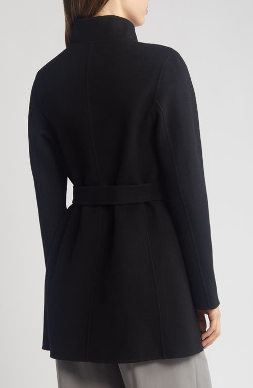 Soia & Kyo Kenia Funnel Neck Wool Blend Wrap Coat