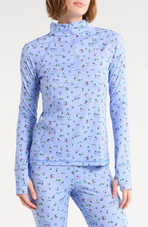 Quarter Zip Long Sleeve Insulated Thermal Top