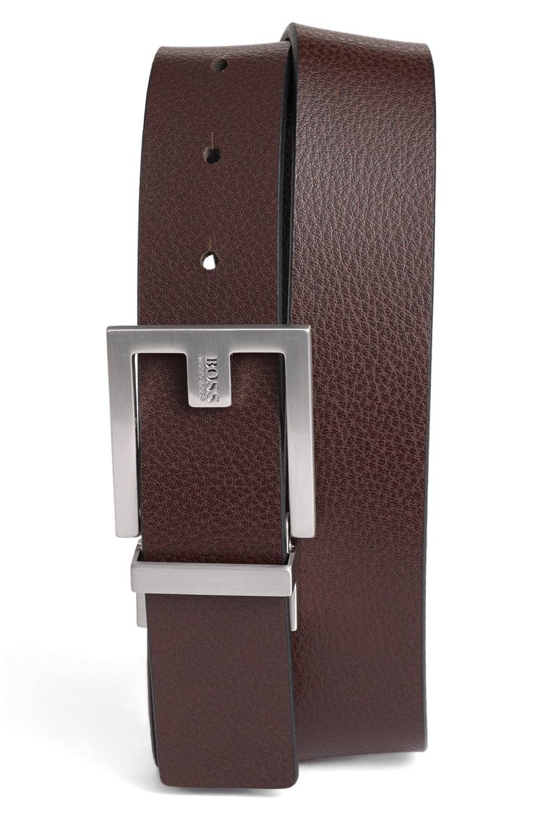 Fleming Reversible Leather Belt, Alternate, color, BLACK / BROWN REVERSIBLE