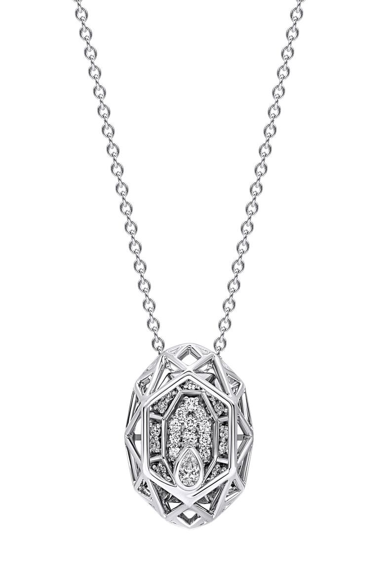 Estelar Diamond Pendant Necklace, Main, color, 18K WHITE GOLD