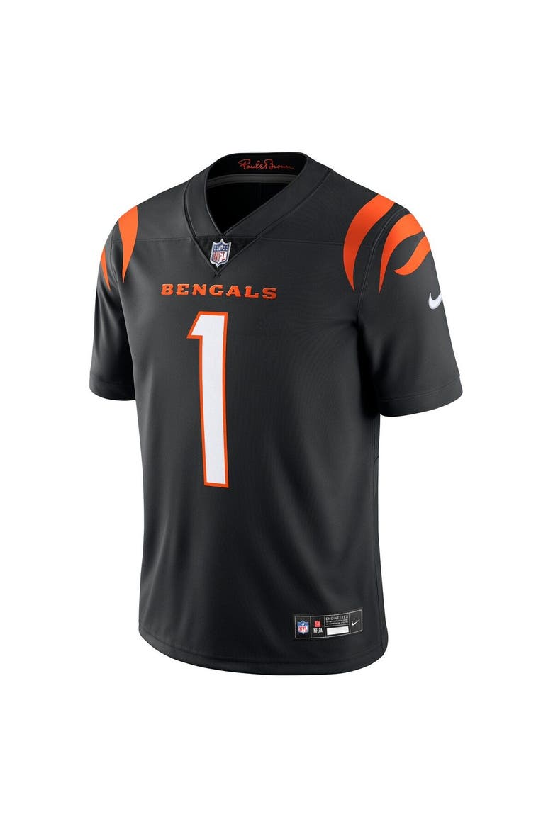 Men's Nike Ja'Marr Chase Black Cincinnati Bengals  Vapor Untouchable Limited Jersey, Alternate, color, Black