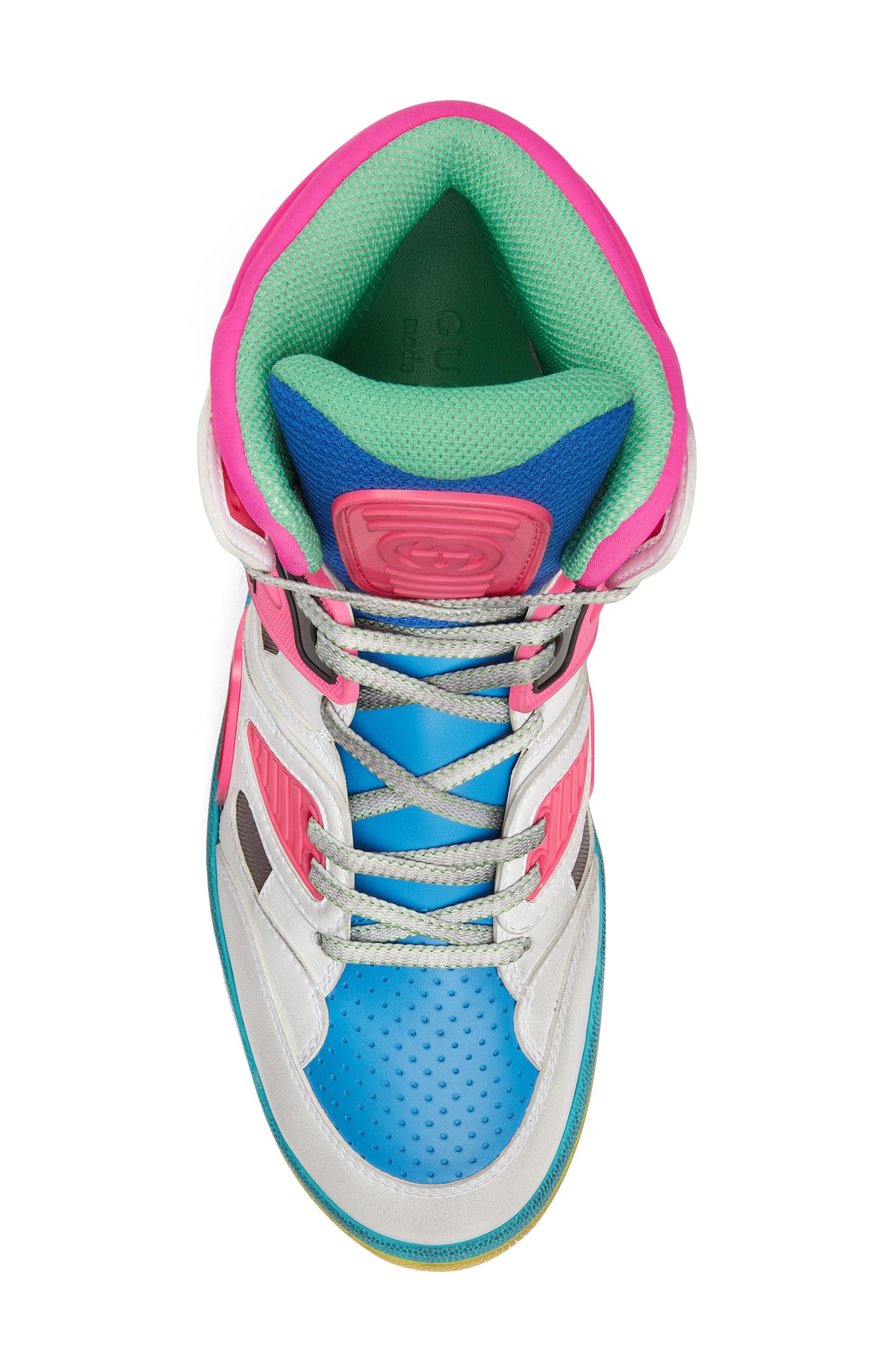Gucci Basket High Top Sneaker, Alternate, color, 