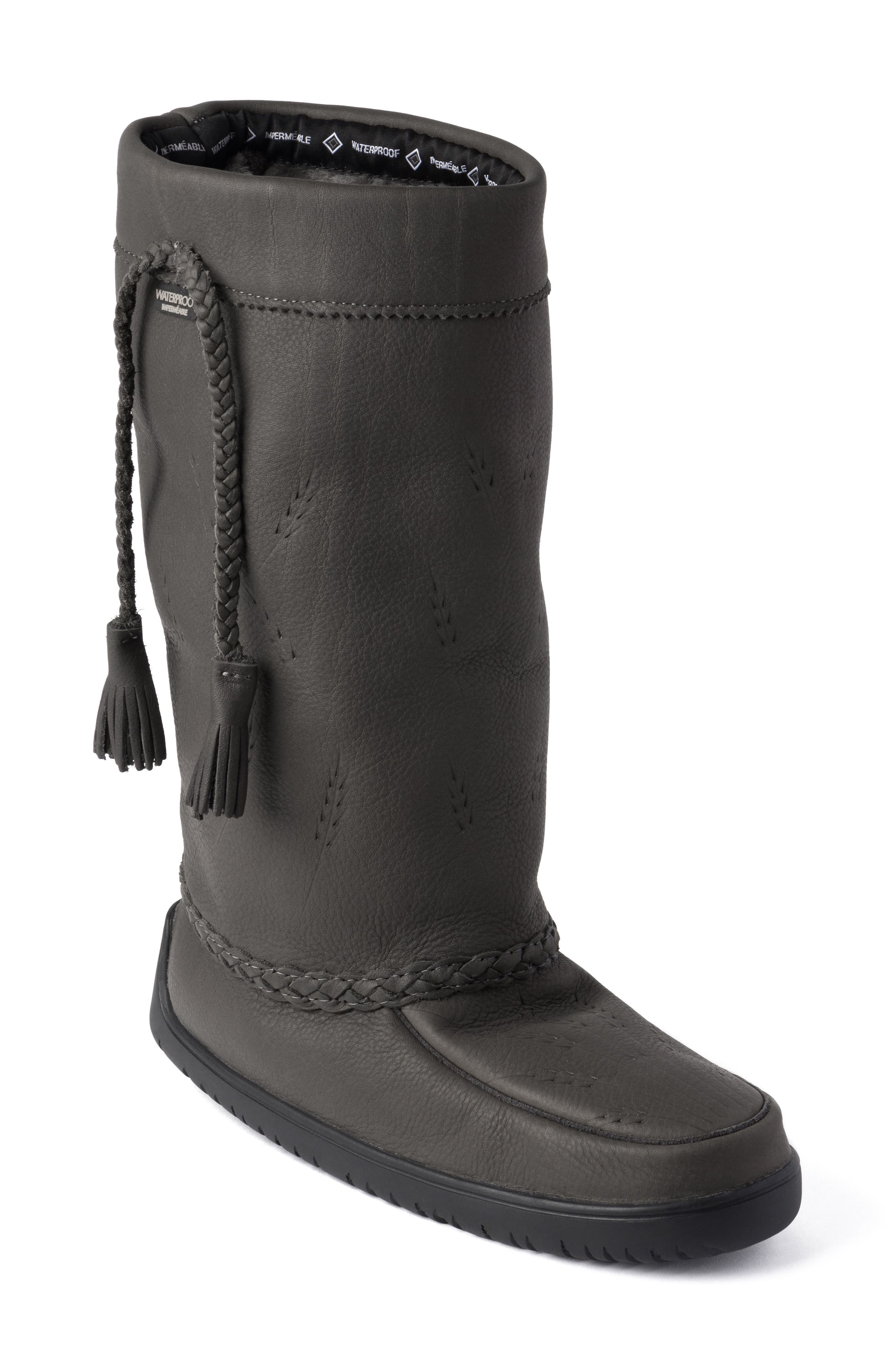 Manitobah Mukluks Tamarack Waterproof Genuine Shearling Boot, Main, color, 