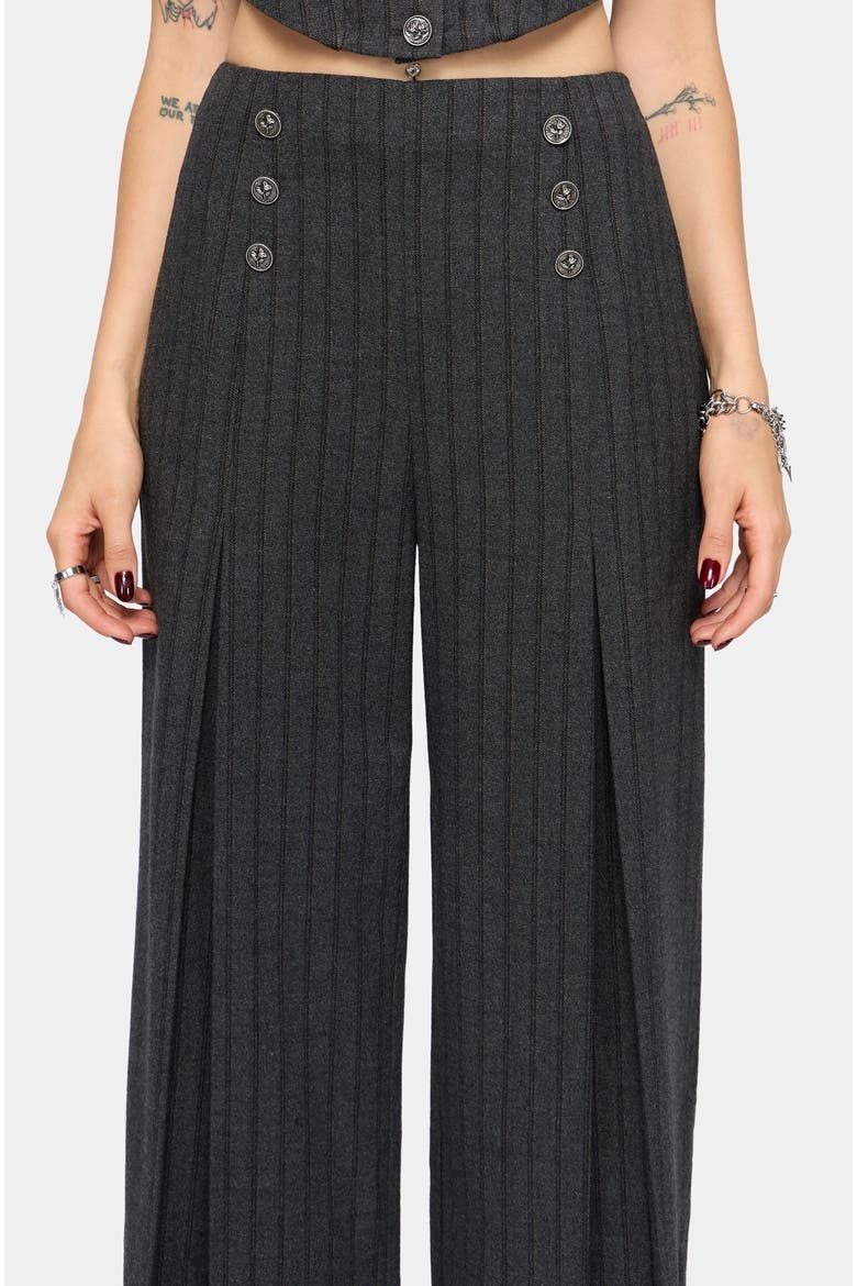 Blair Pinstripe Tailored Trouser, Alternate, color, Charcoal