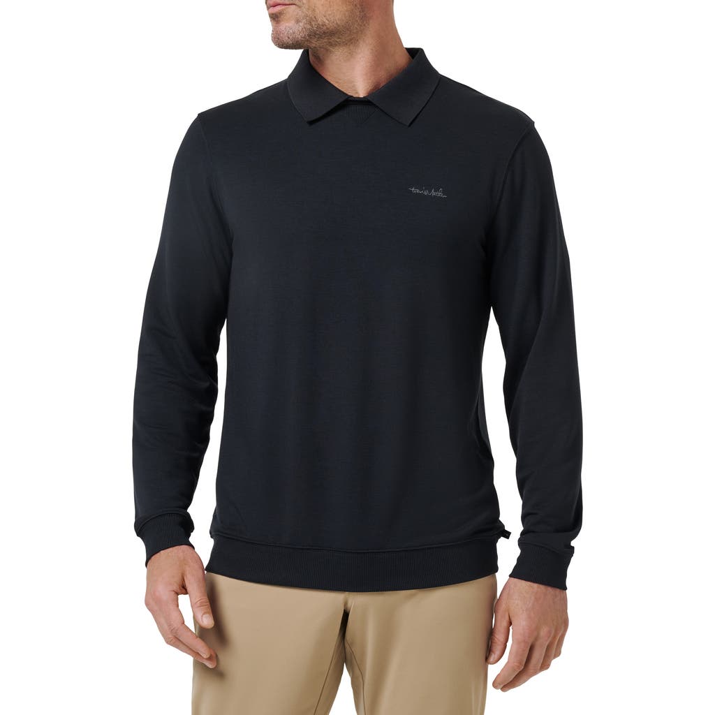 Travismathew Amenities Collared Sweatshirt In Black