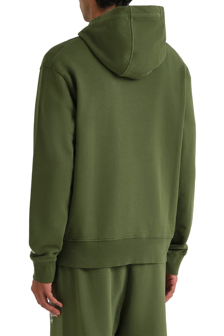Legacy Embroidered Fleece Hoodie, Alternate, color, GREEN BOTANIC