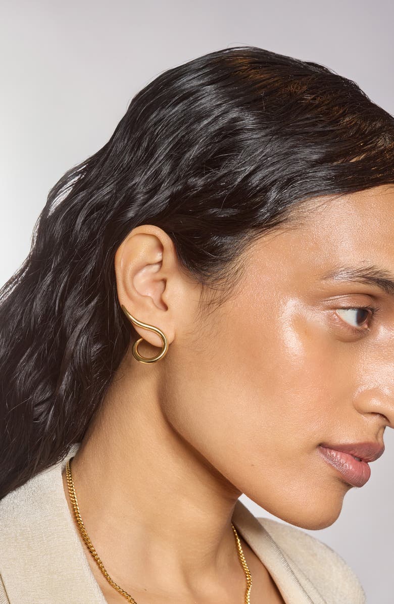 Lady Grey Spindle Earrings, Alternate, color, Gold