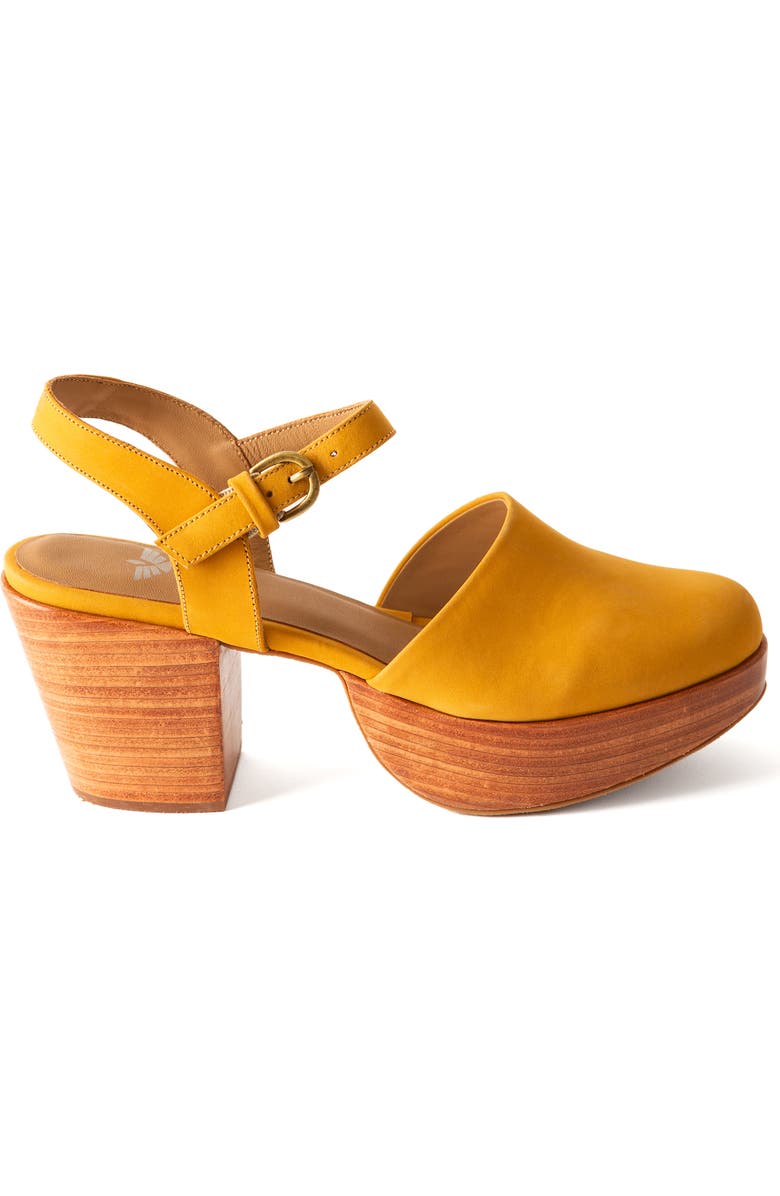 Fortress Willow Mary Jane Platform Clog, Alternate, color, Amber Suede