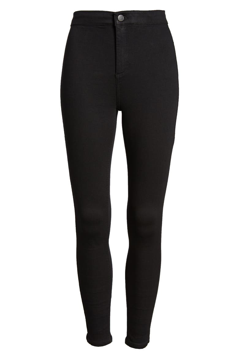 Joni High Waist Skinny Jeans, Alternate, color, BLACK