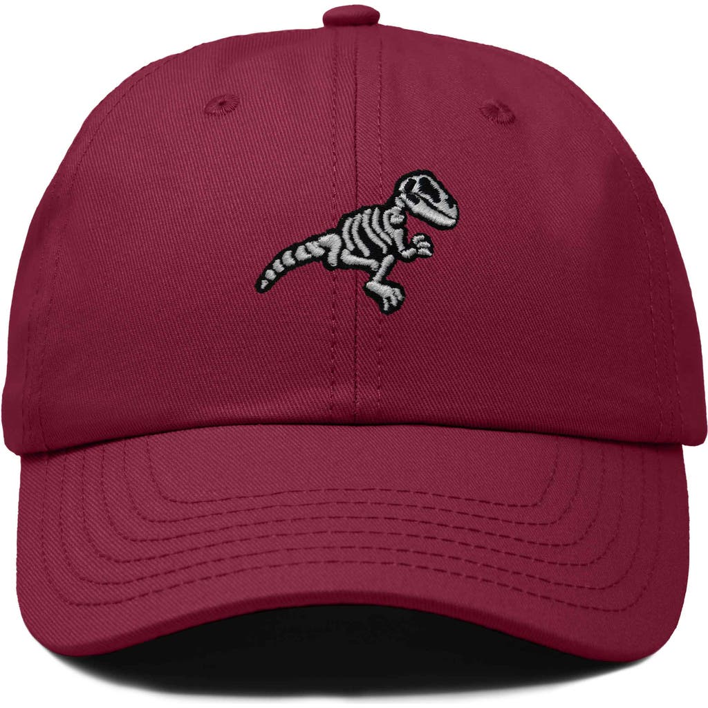 Dalix Fossil Embroidered Outdoor Hat In Maroon