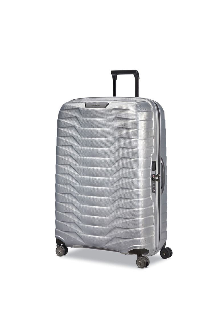 Proxis Hardside 30" X-Large Checked Spinner Luggage, Main, color, Silver
