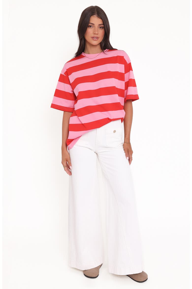 Zestora Stripe T-Shirt, Alternate, color, RED PINK STRIPE