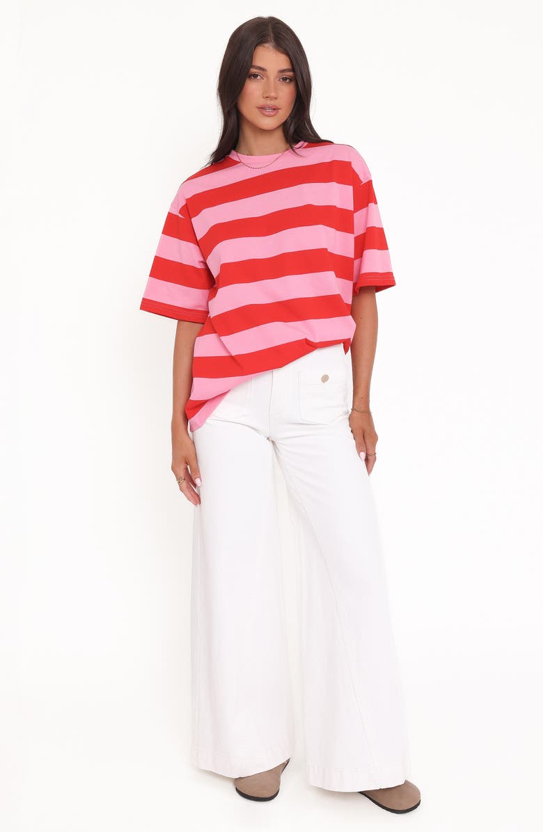 Petal & Pup Zestora Stripe T-Shirt, Alternate, color, Red Pink Stripe