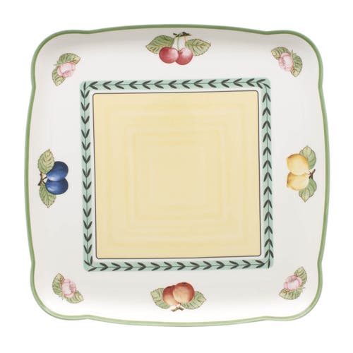 Villeroy & Boch Charm & Breakfast French Garden Square Platter In White