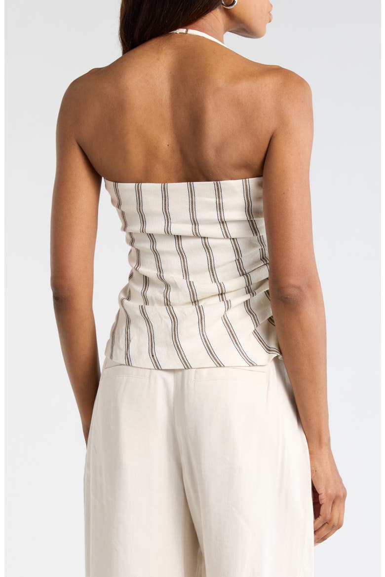 Stripe Linen Blend Halter Top, Alternate, color, CREAM STRIPE